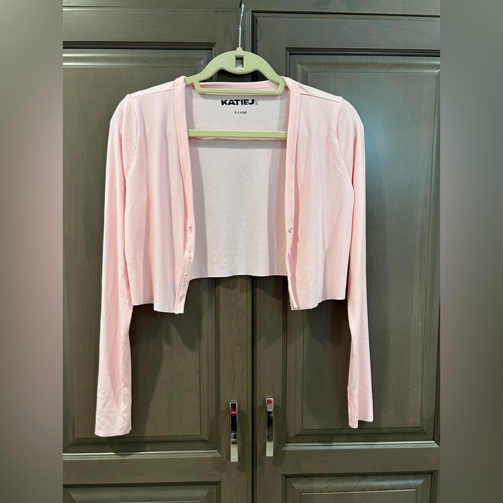 KatieJ NYC Girl’s Livi Ribbed Cardigan, Size XL (14)